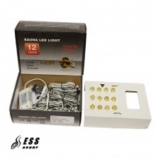 Комплект освещения для сауны «звездное небо» SAUNA LED LIGHT, 12 точек с трансформатором «золото»