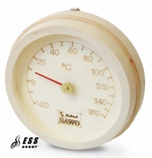 SAWO Термометр стрелочный, имитация кадушки с оплёткой из раттана, осина, артикул 175-TA