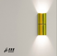 CARIITTI Светодиодный светильник SX II Led, золото, IP67, 2x1 Вт/350 мА, тёплый свет, артикул 1545192